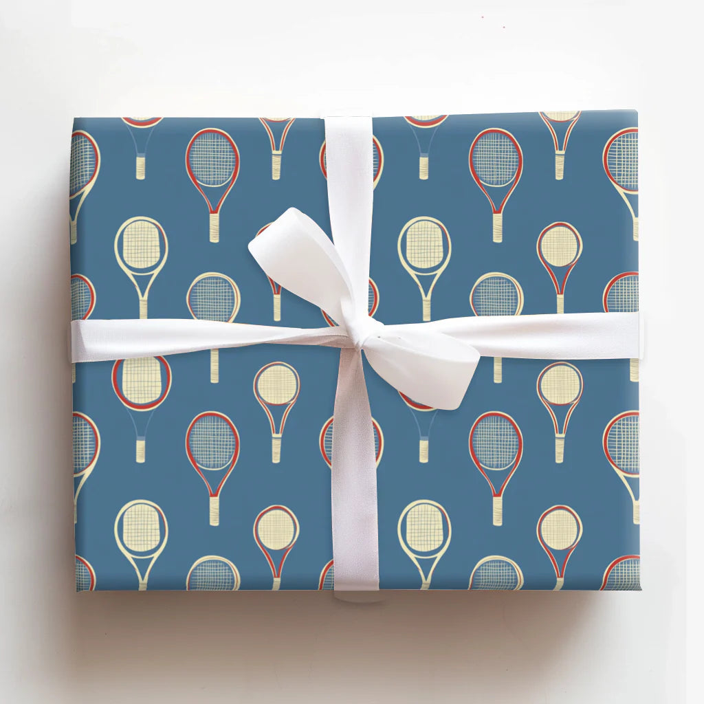 Serve Up Style Tennis Wrapping Paper