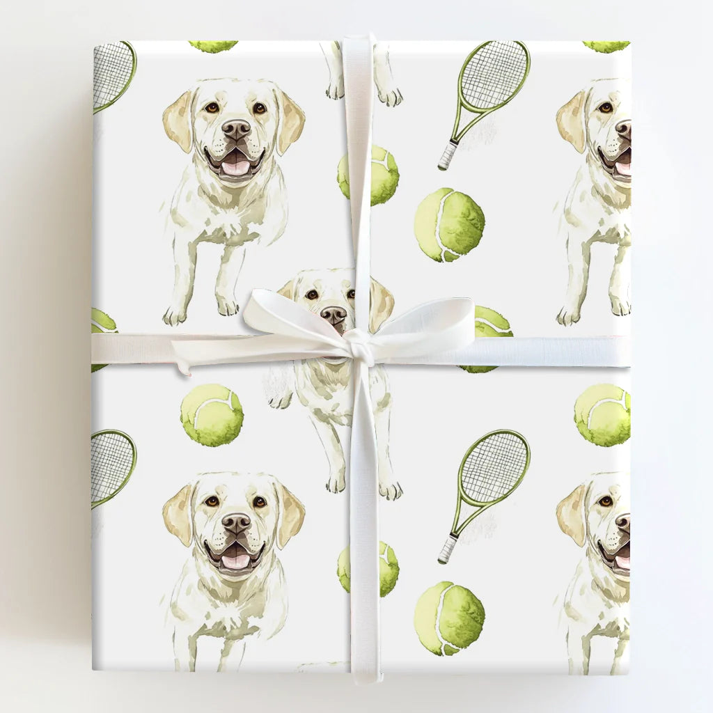 Fetch & Rally Tennis Wrapping Paper