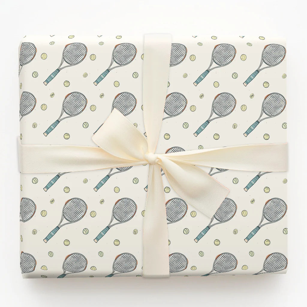 Join Racquet Club Tennis Wrapping Paper on TEnnisDuJour.com