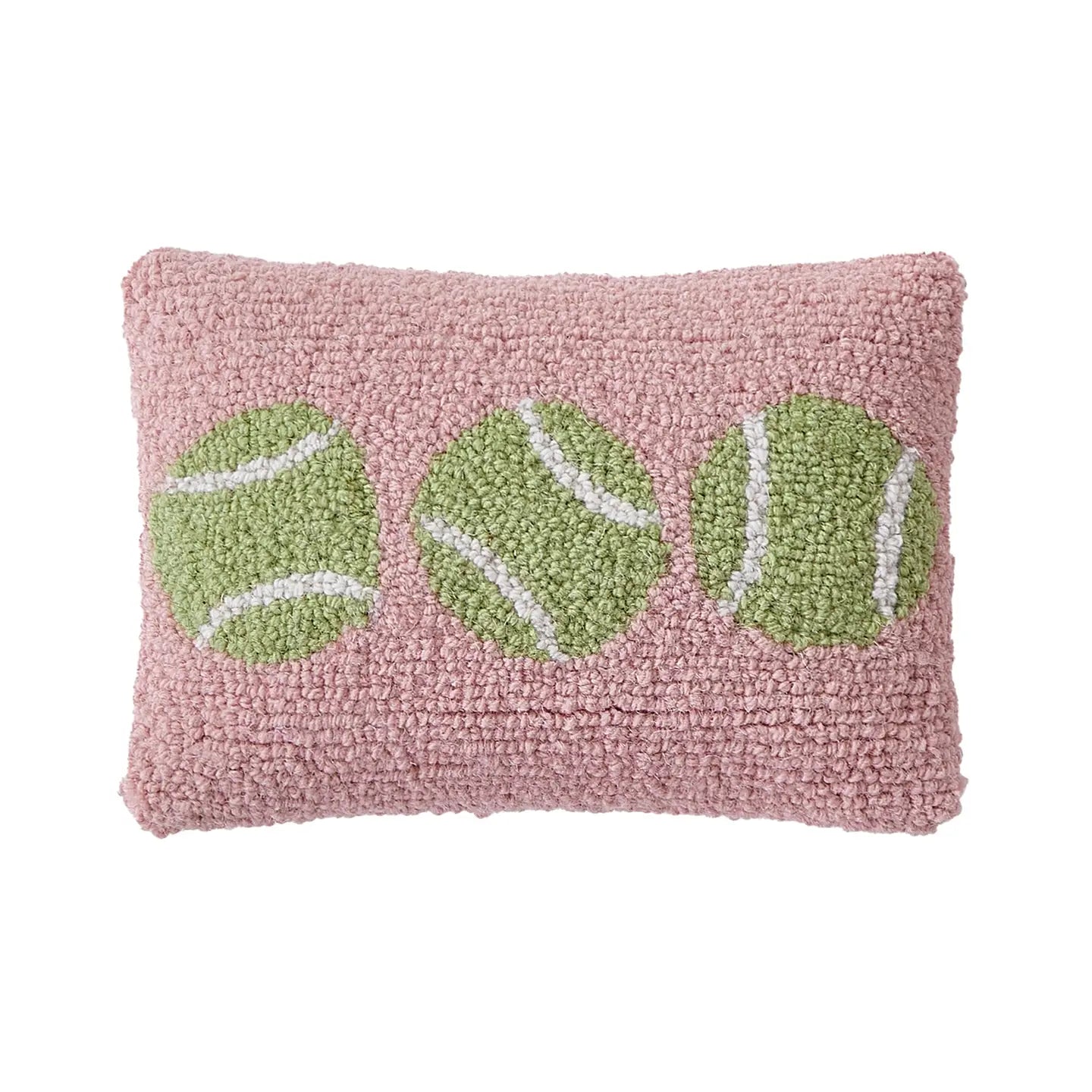 Tennis Balls Hook Throw Pillow on TennisDuJour.com