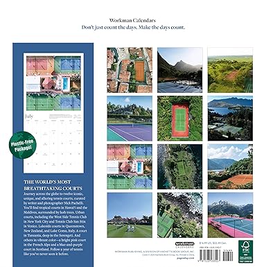 The Tennis Court Wall Calendar 2026