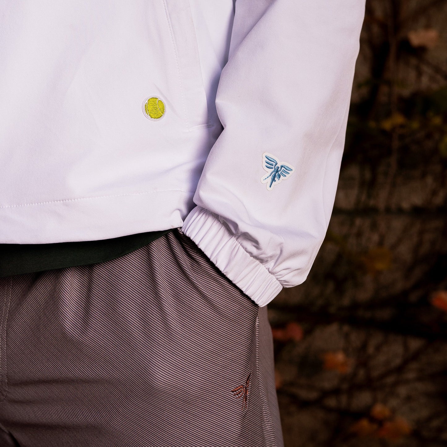 Sigrún match jacket logo view.