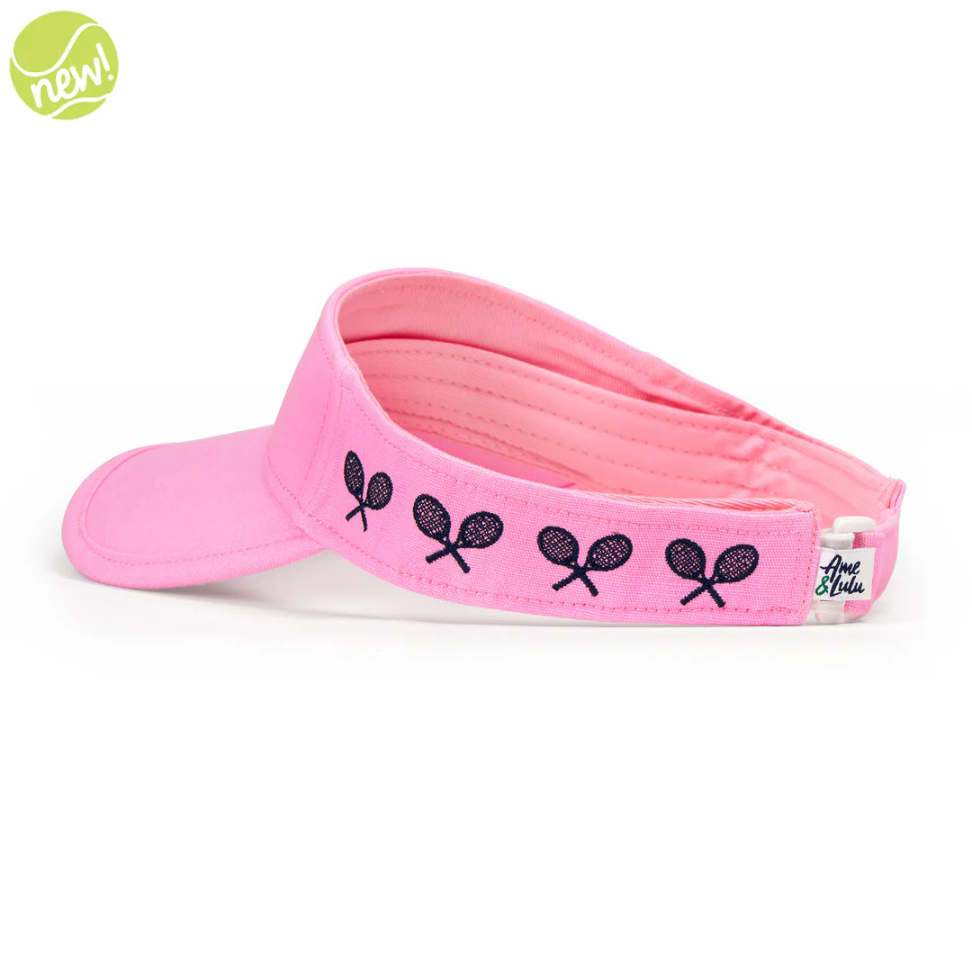 Ame & Lulu Kids Pink Tennis Visor on Tennis DuJour.com