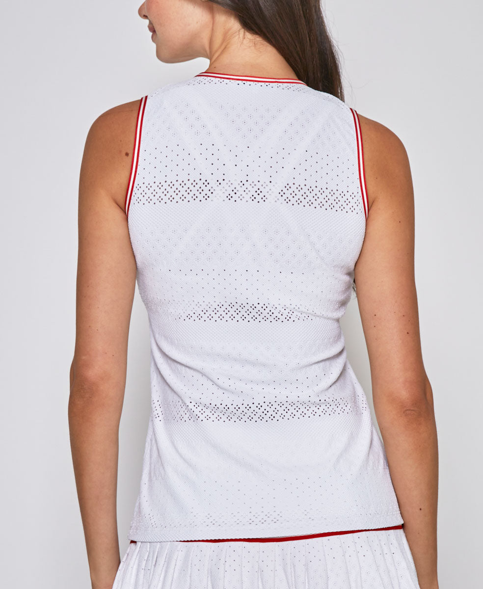 L'ETOILE ZIP FRONT TENNIS TANK