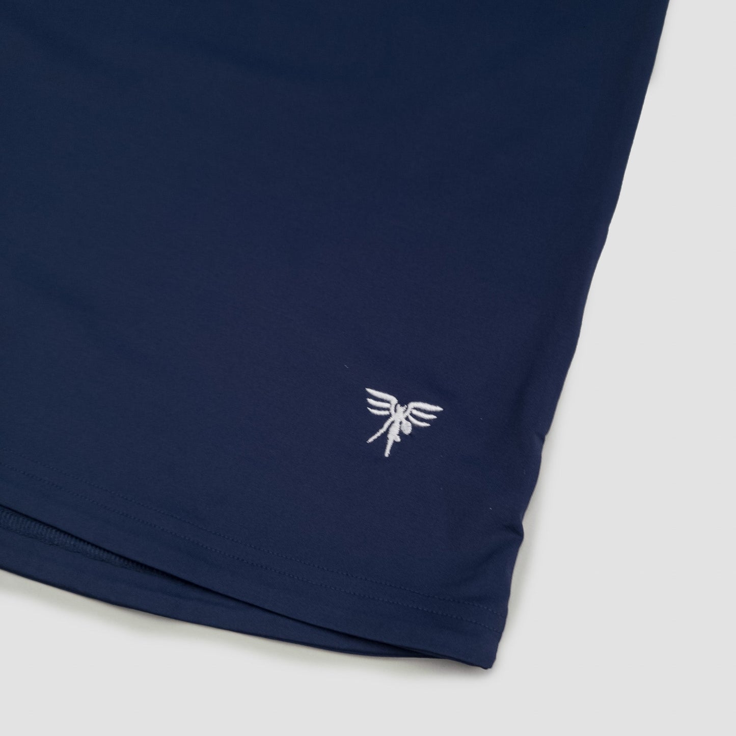 Sigrún men's tank top in navy logo view.
