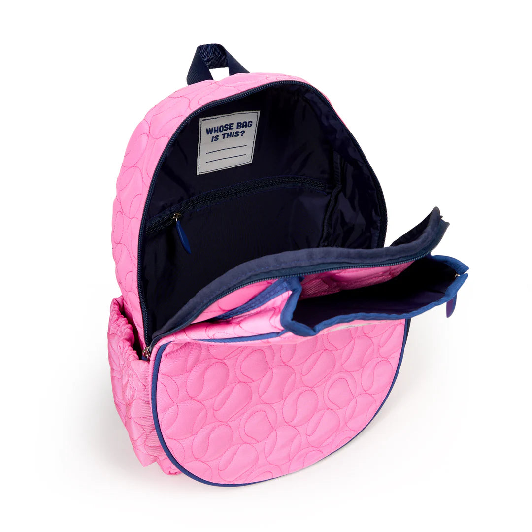 Ame & Lulu Pink tennis backpack for kids on TennisDuJour.com