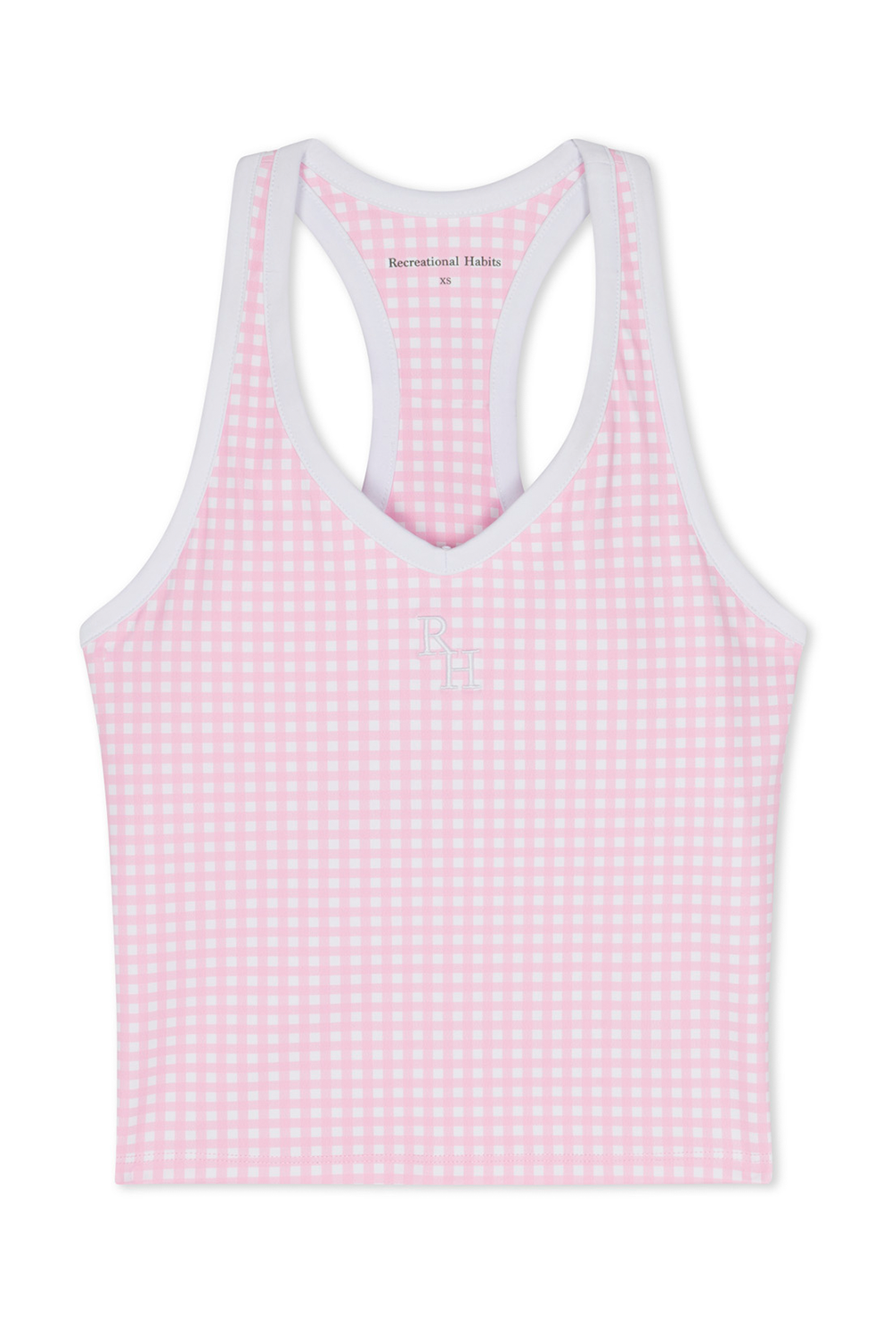 Paige Sports Bra Tank Gingham in Pink by Recreational Habits