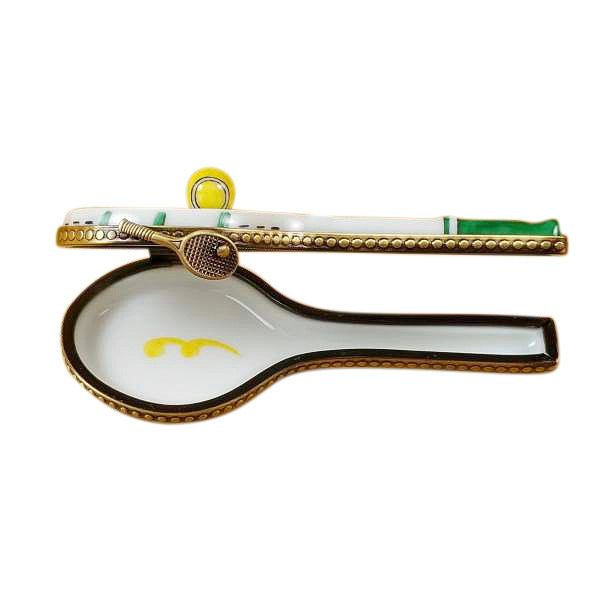 Rochard Hand-Painted Porcelain Tennis Racquet Limoges Box