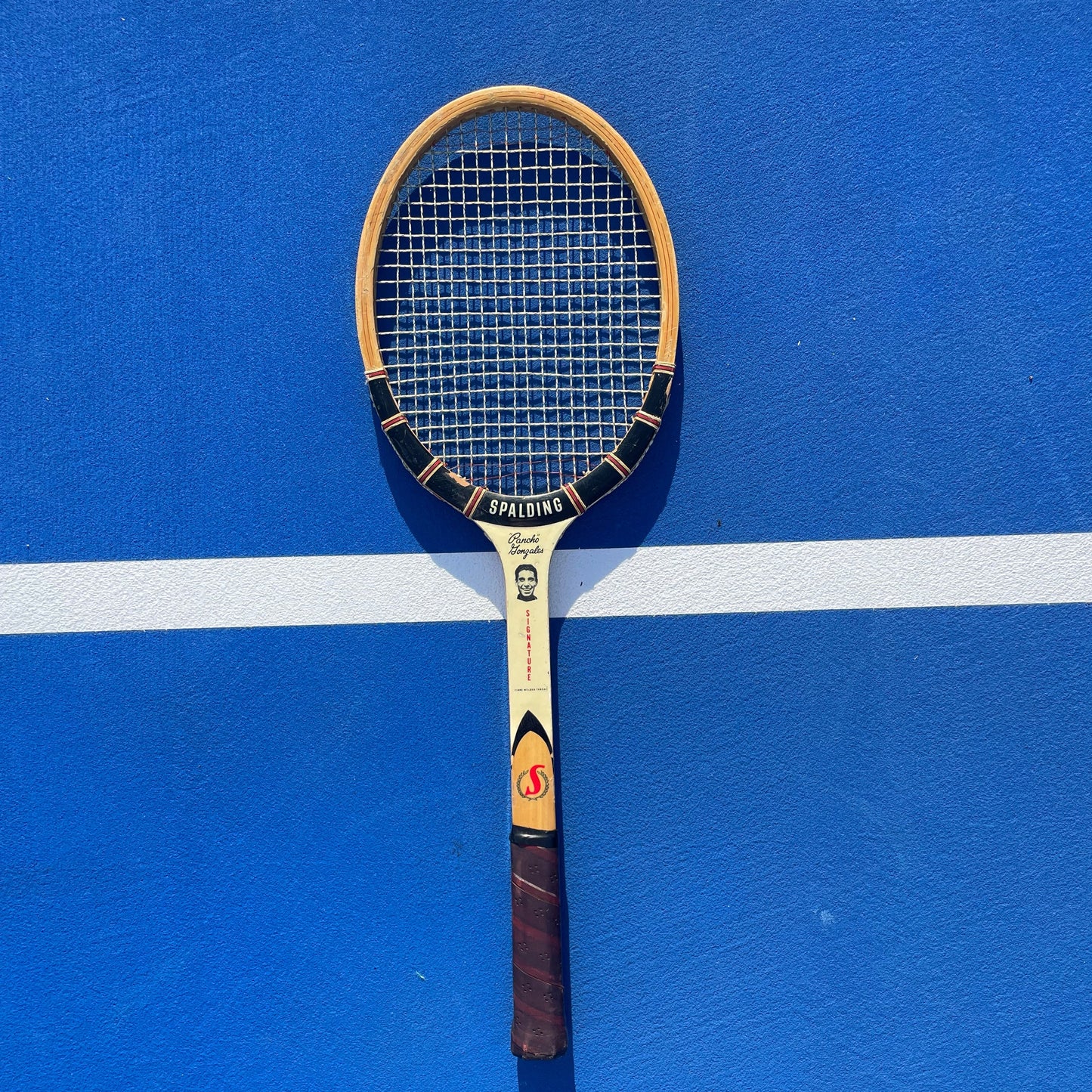 Spalding Pancho Gonzales Vintage Wooden Tennis Racquet