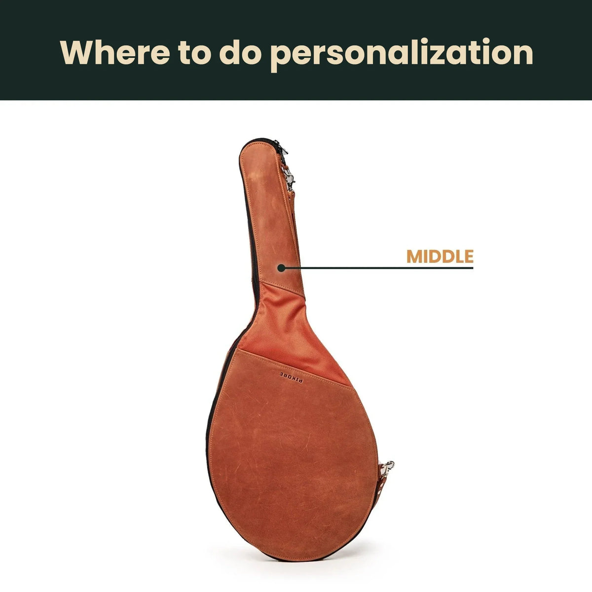 Genuine leather tennis racquet