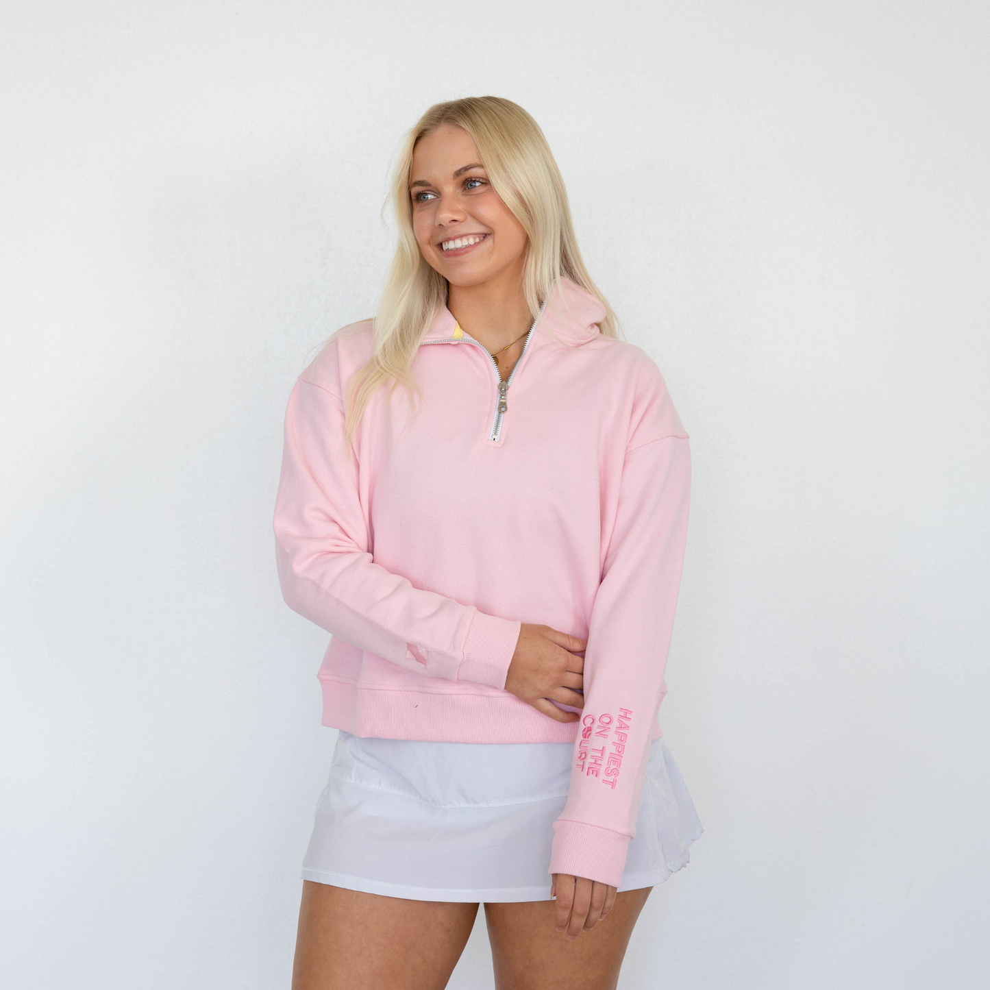 Happiest on the Court® Quarter Zip Tennis Sweatshirt