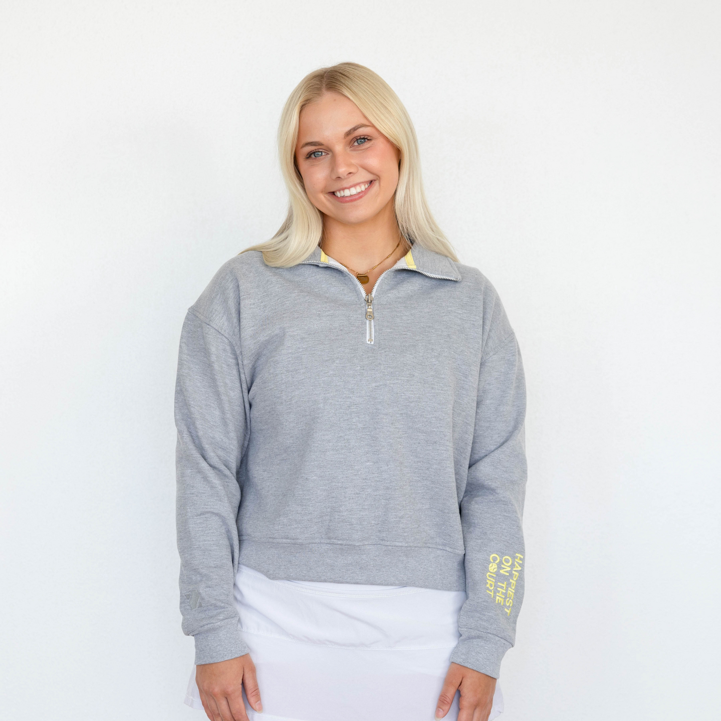 Happiest on the Court® Quarter Zip Tennis Sweatshirt