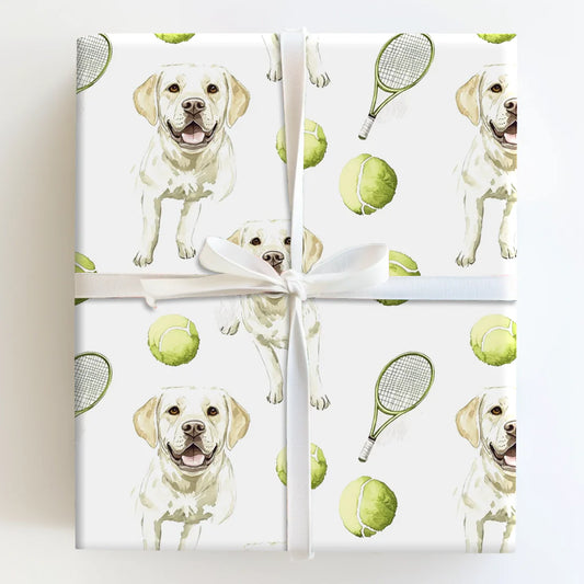 Fetch & Rally Tennis Wrapping Paper