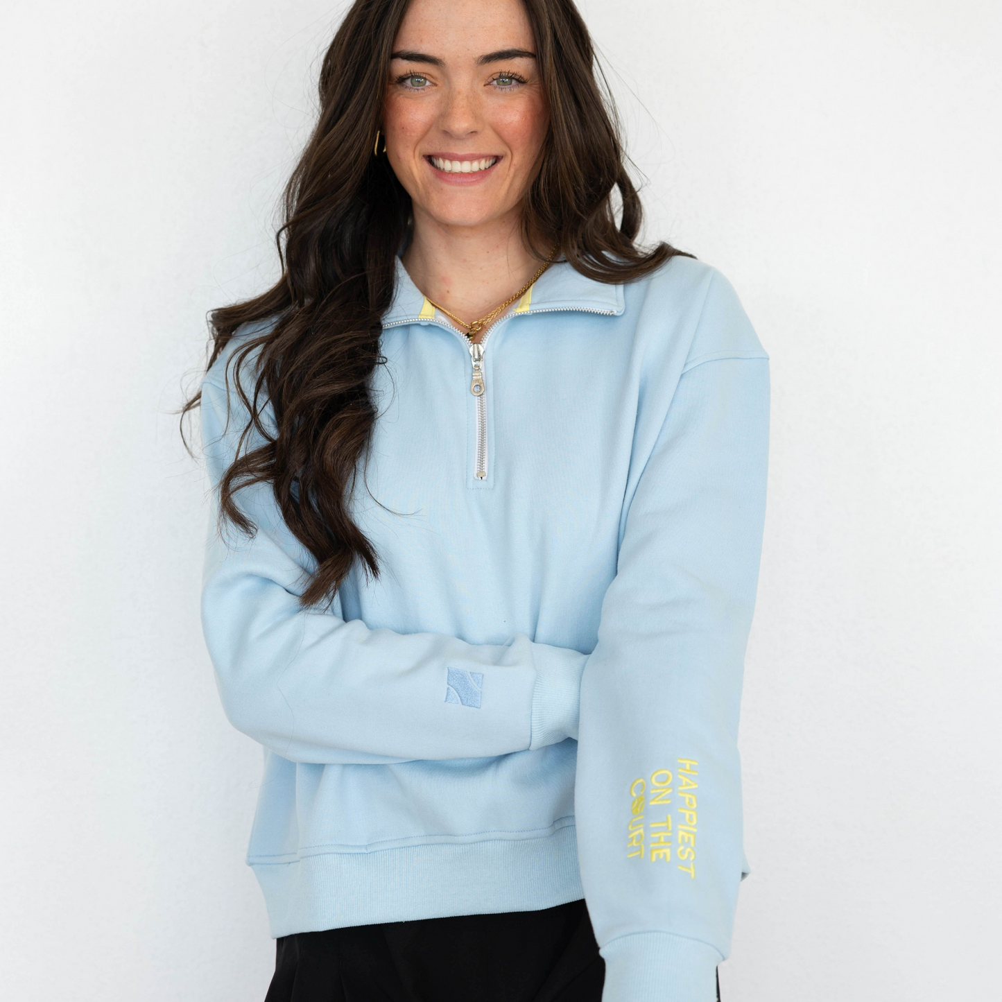 Happiest on the Court® Quarter Zip Tennis Sweatshirt