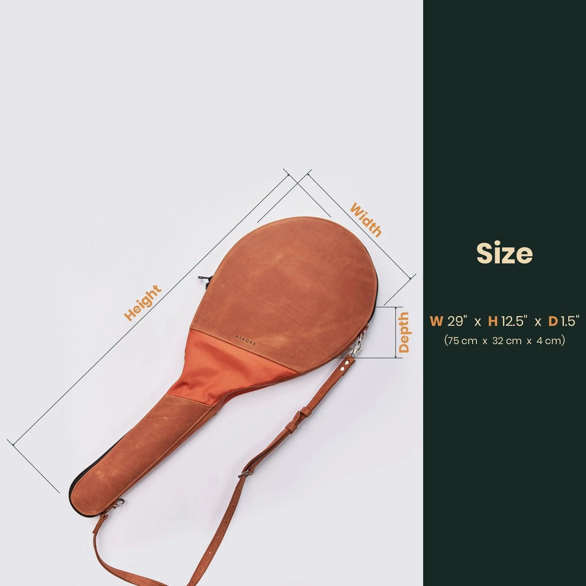 Genuine leather tennis racquet