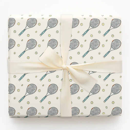 Join Racquet Club Tennis Wrapping Paper on TEnnisDuJour.com
