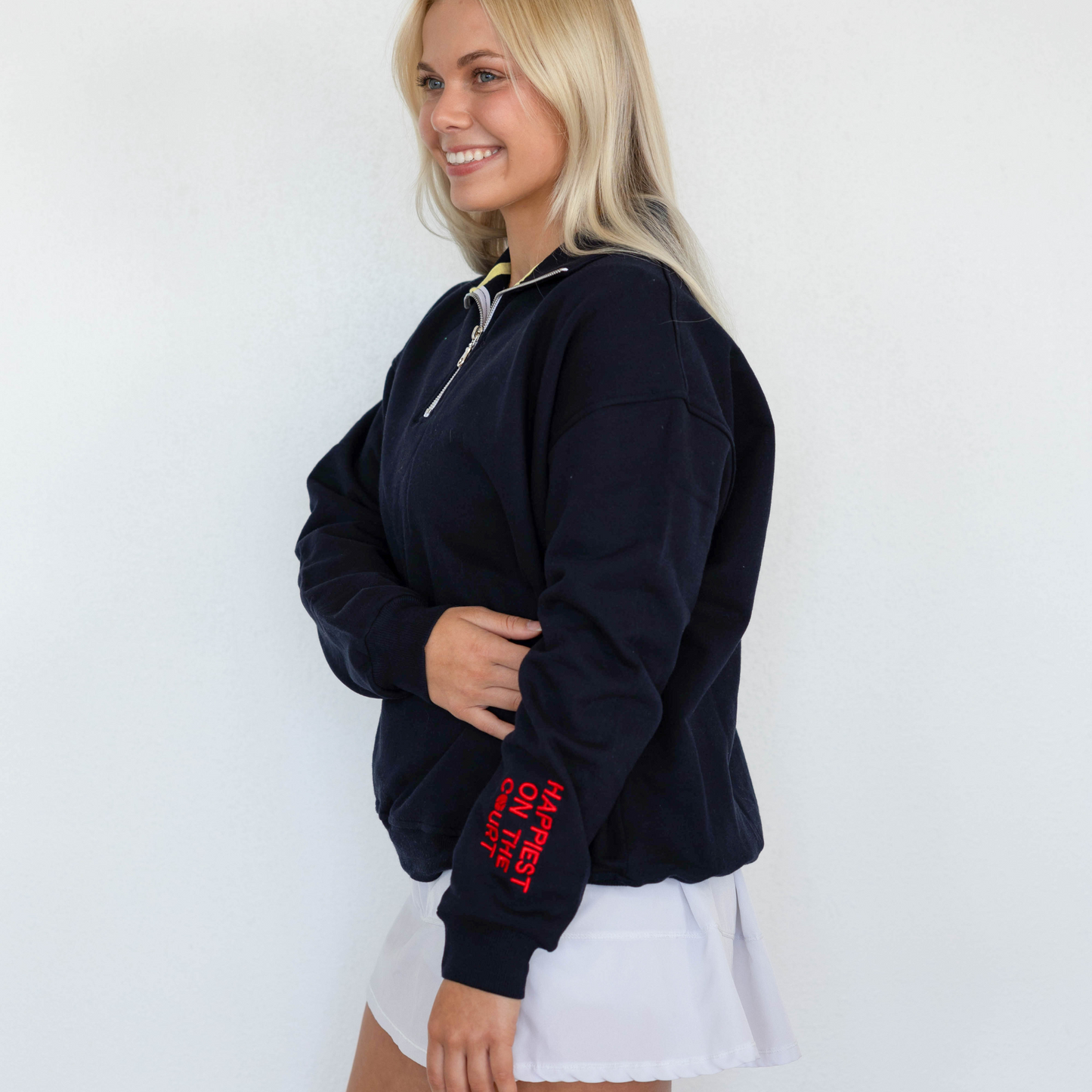 Happiest on the Court® Quarter Zip Tennis Sweatshirt