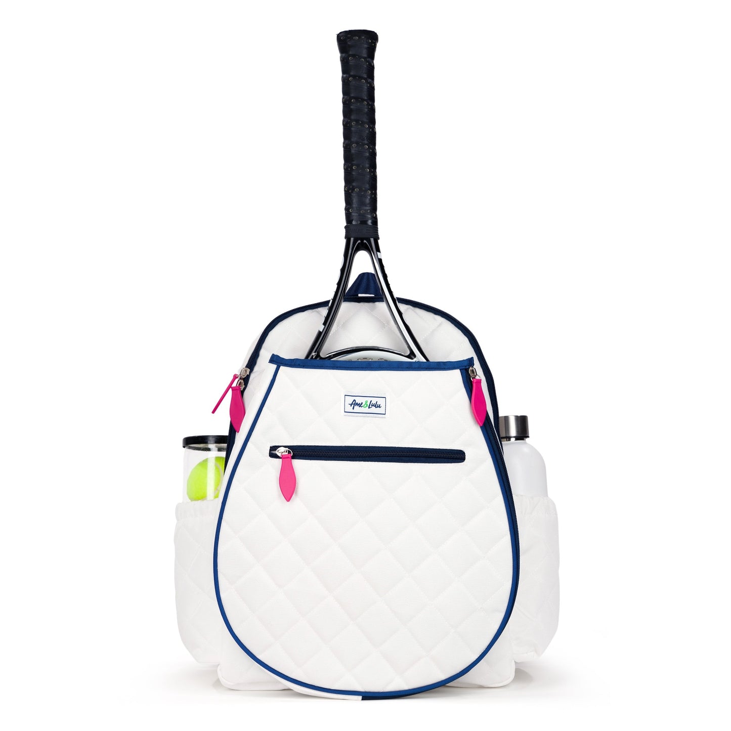 Ame & Lulu jr love backpack in white on Tennis DuJour.com