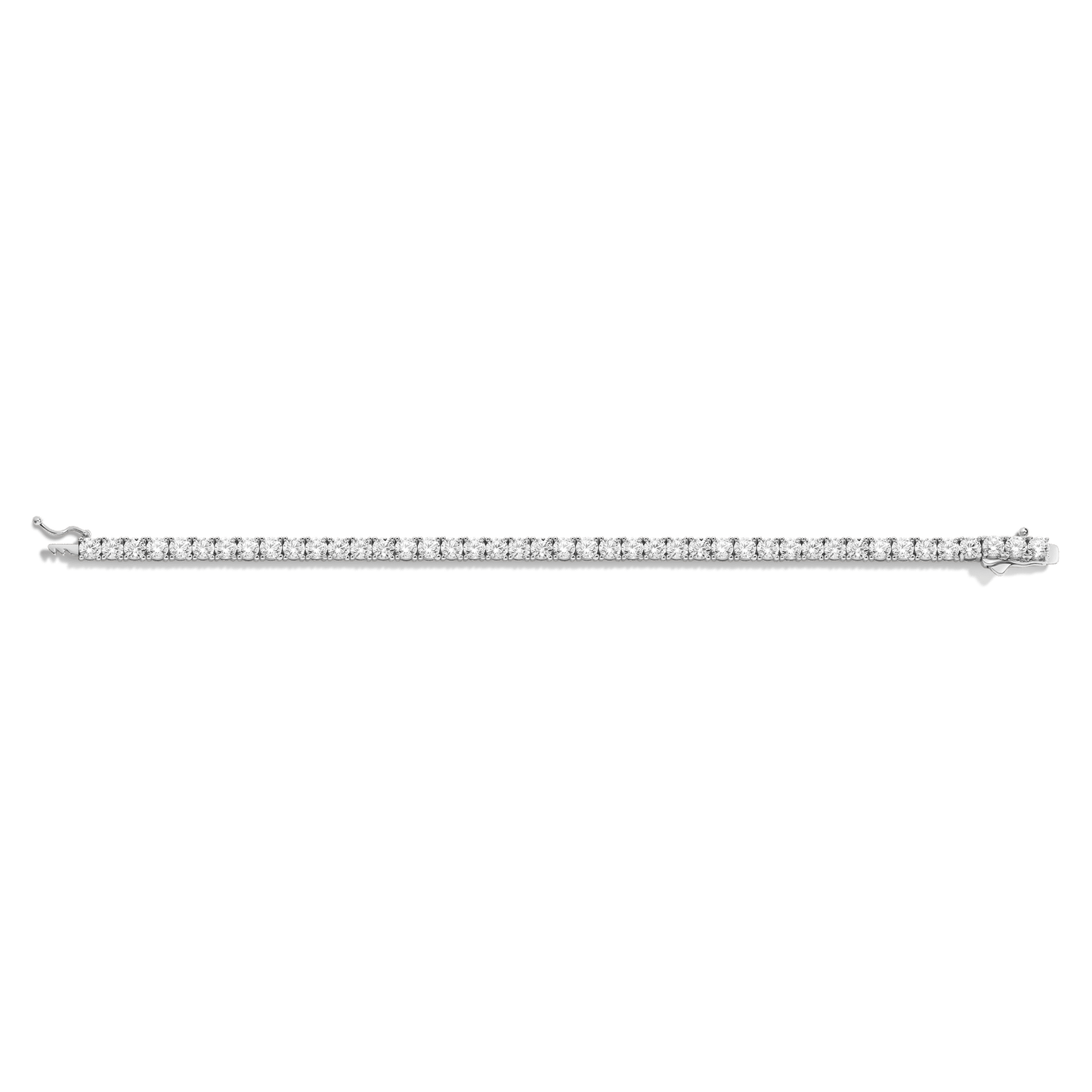 Diamond bracelet on a clear background