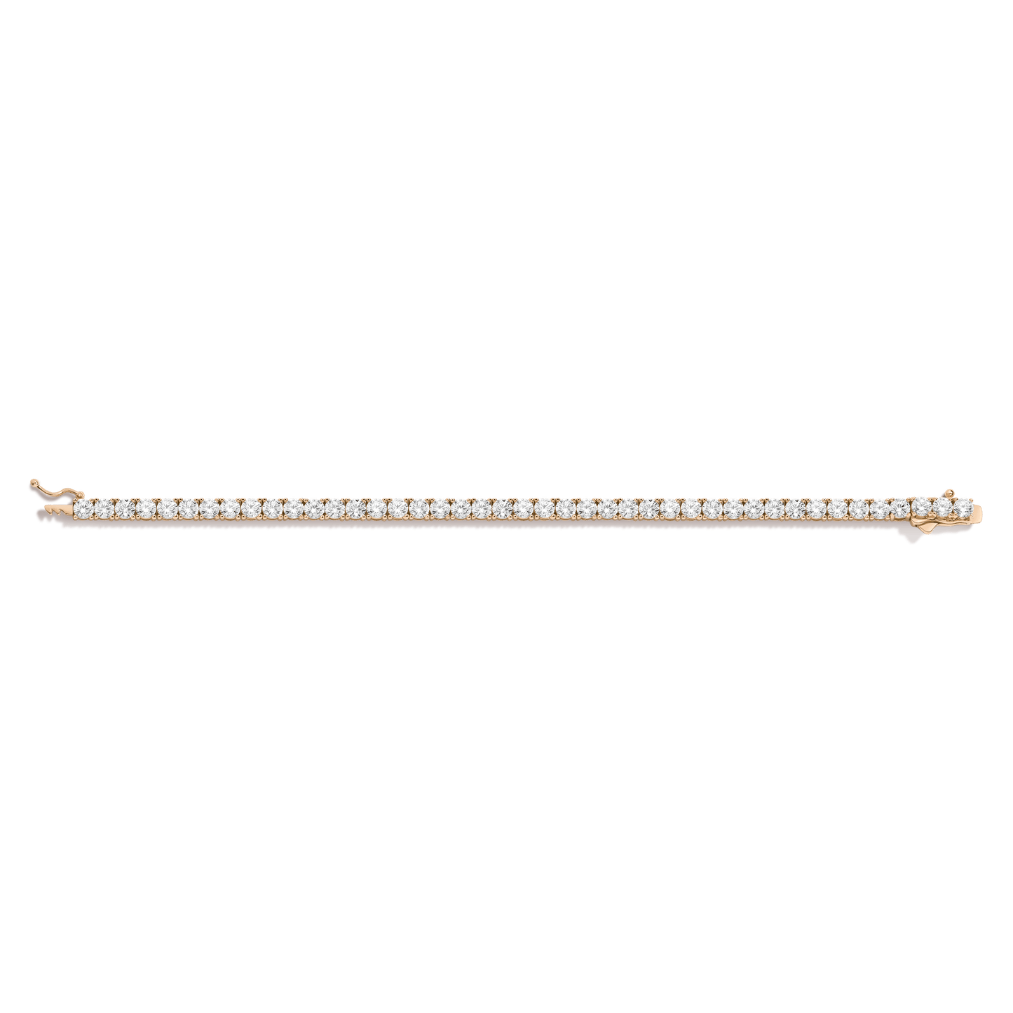 Diamond bracelet on a clear background