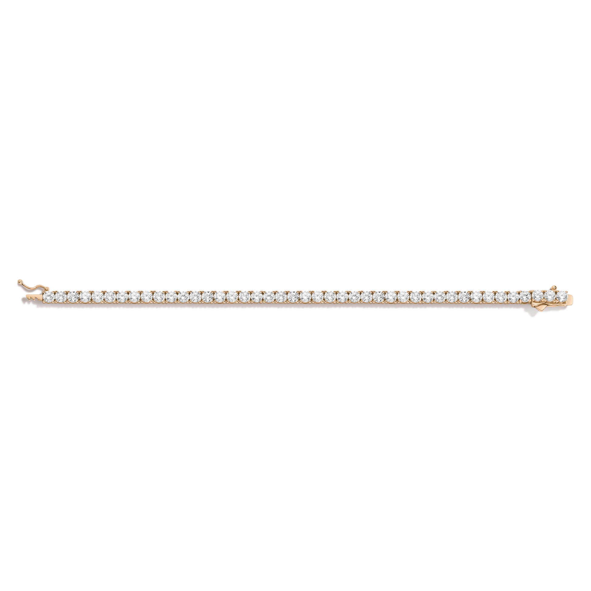 Diamond bracelet on a clear background