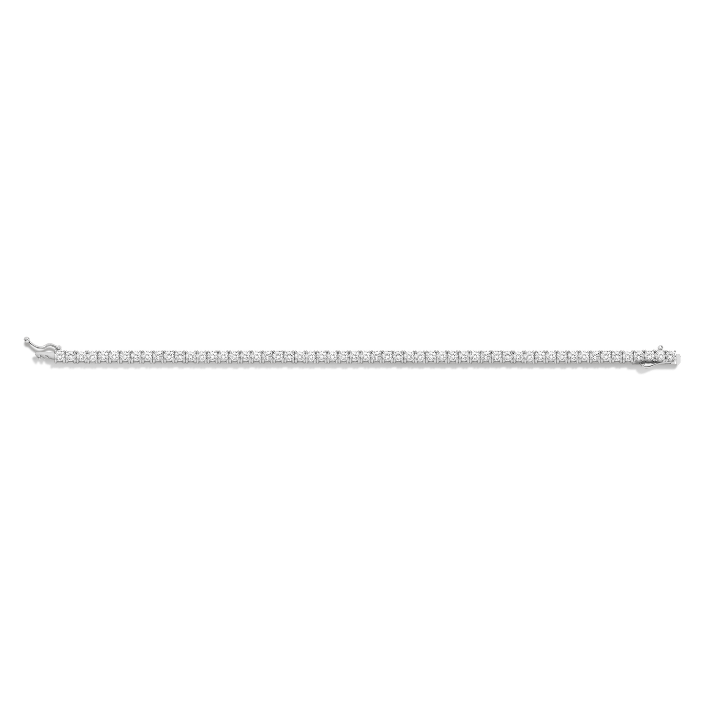 Diamond bracelet on a clear background