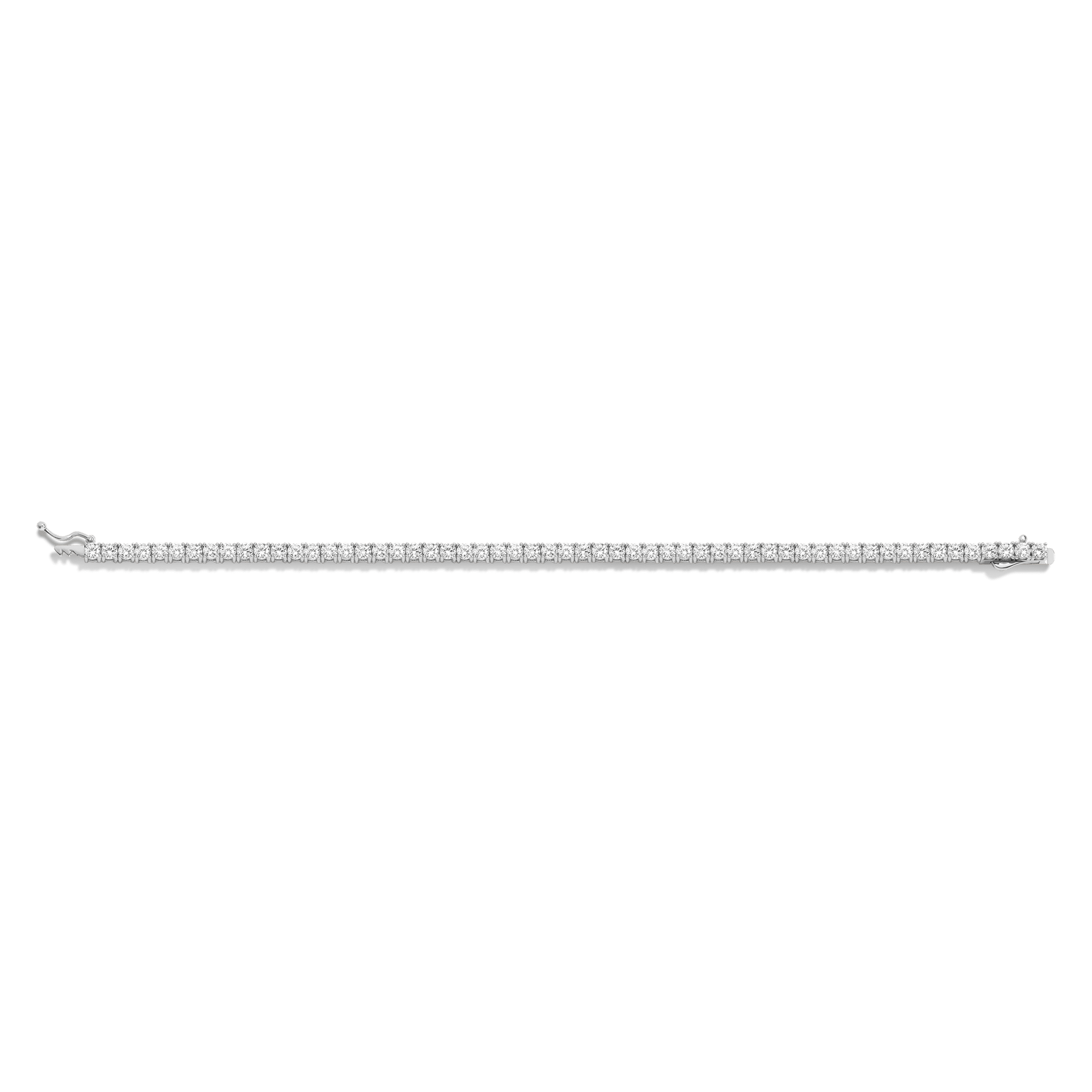 Diamond bracelet on a clear background