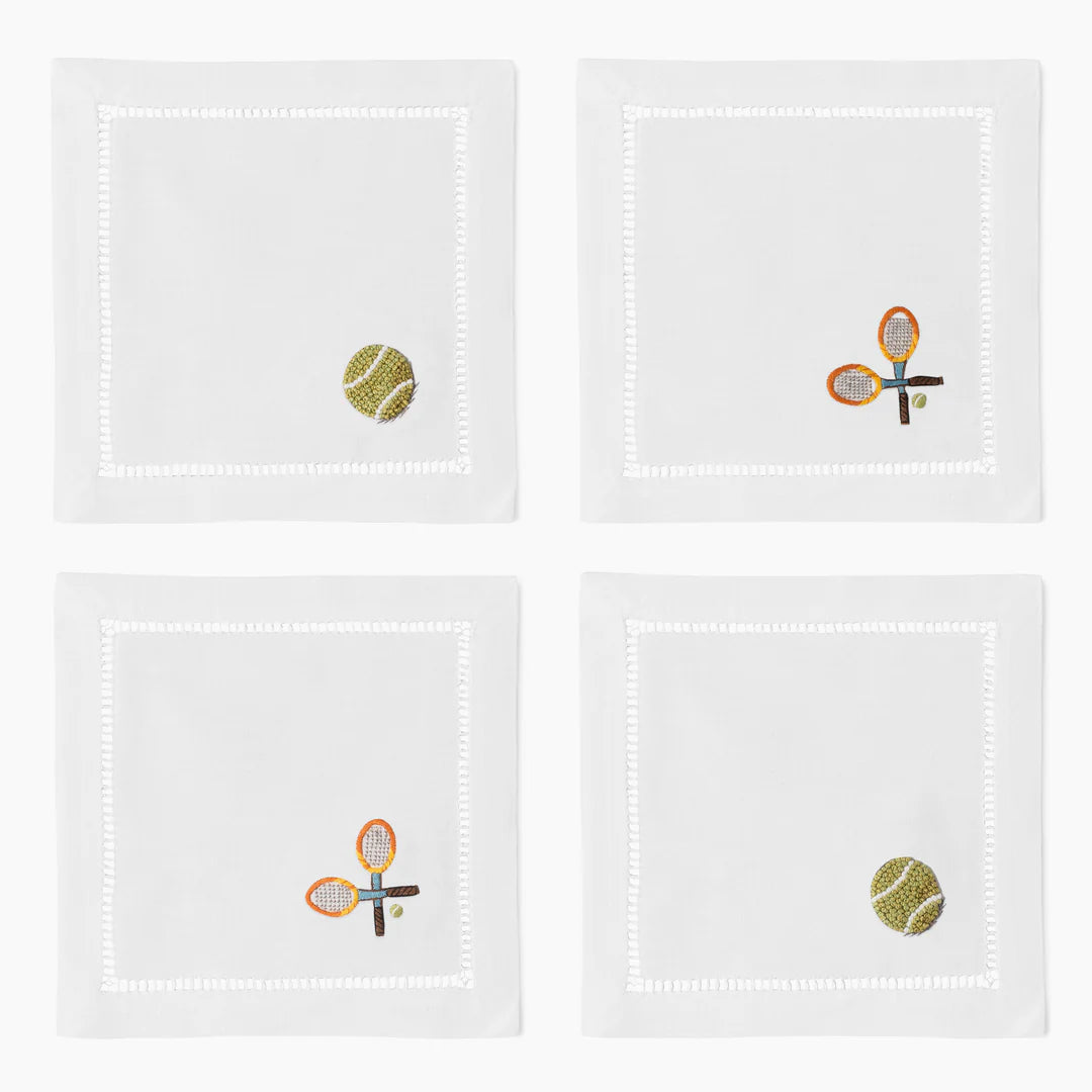 Henry Handiwork Embordered Tennis Napkins on TennisDuJour.com