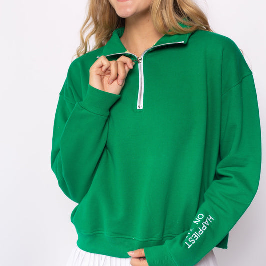 Happiest on the Court® Quarter Zip Tennis Sweatshirt