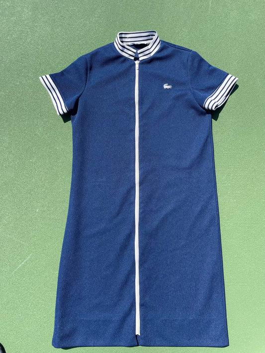 Vintage Chemise Lacoste Zip-Front Polo Dress
