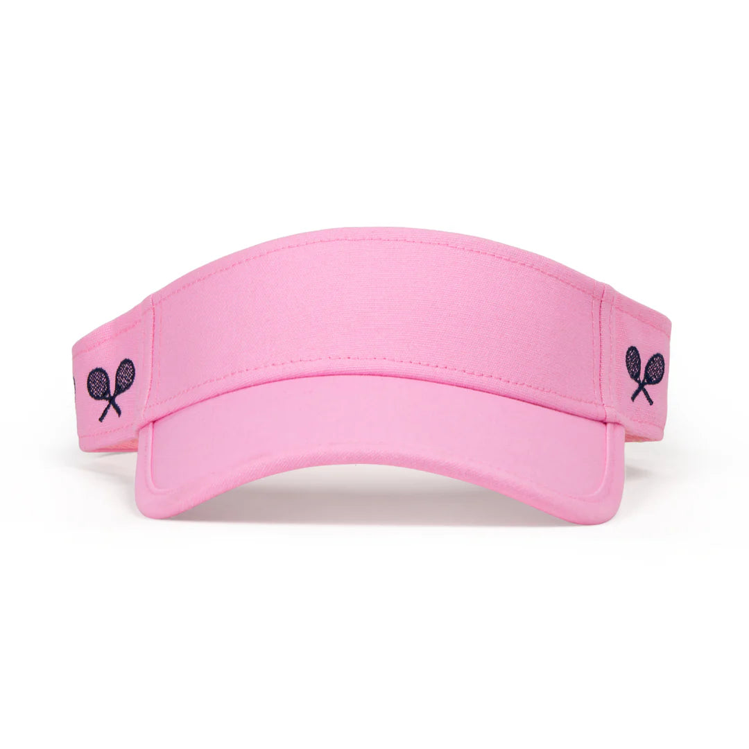 Ame & Lulu Pink Canvas Tennis Visor on TennisDuJour.com