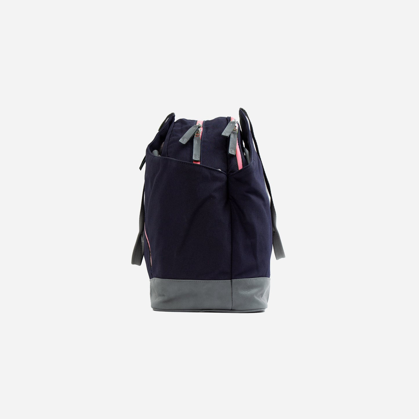 Navy blue tennis backpack with gray accents on a white background
