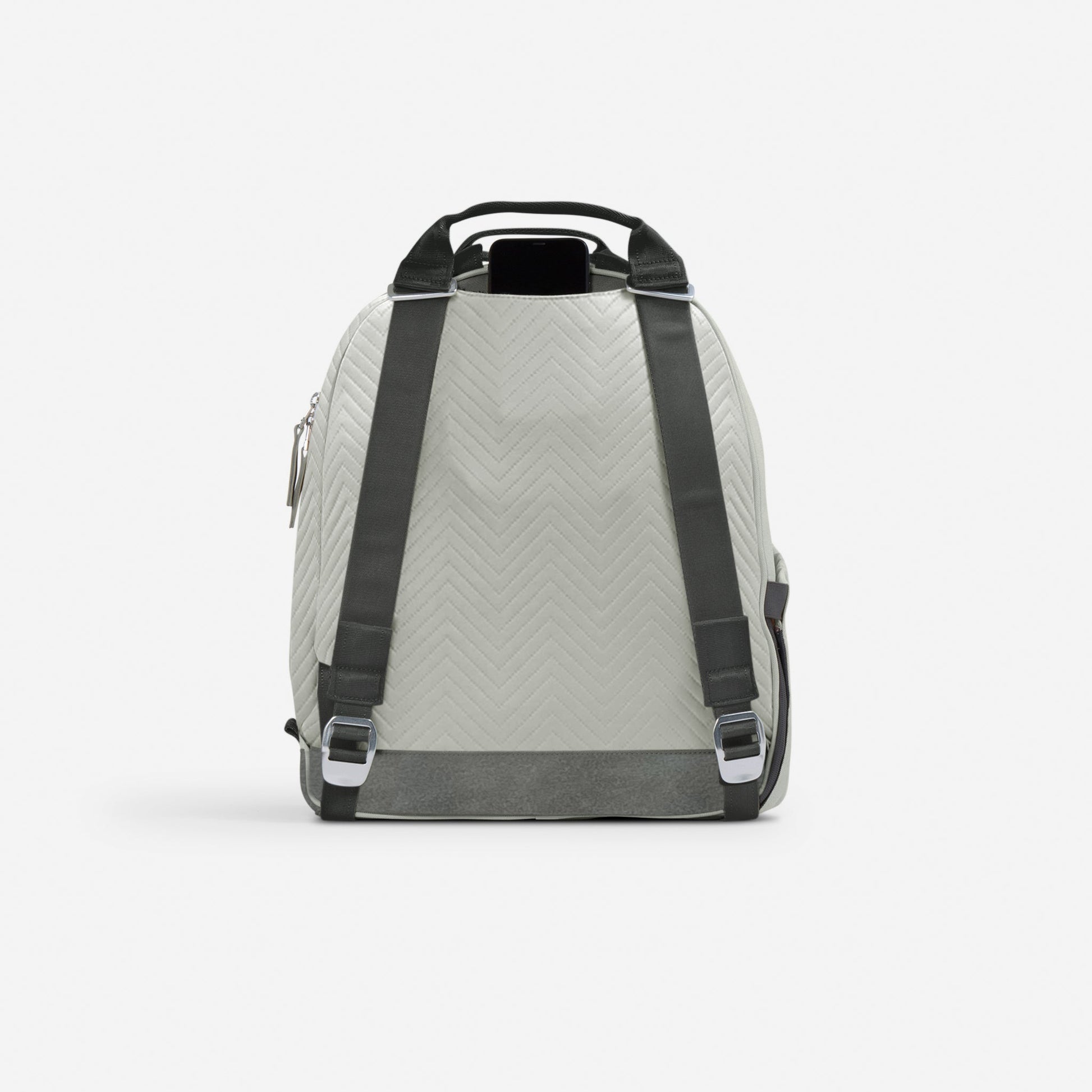 Doubletake tennis Backpack with gray straps on a white background