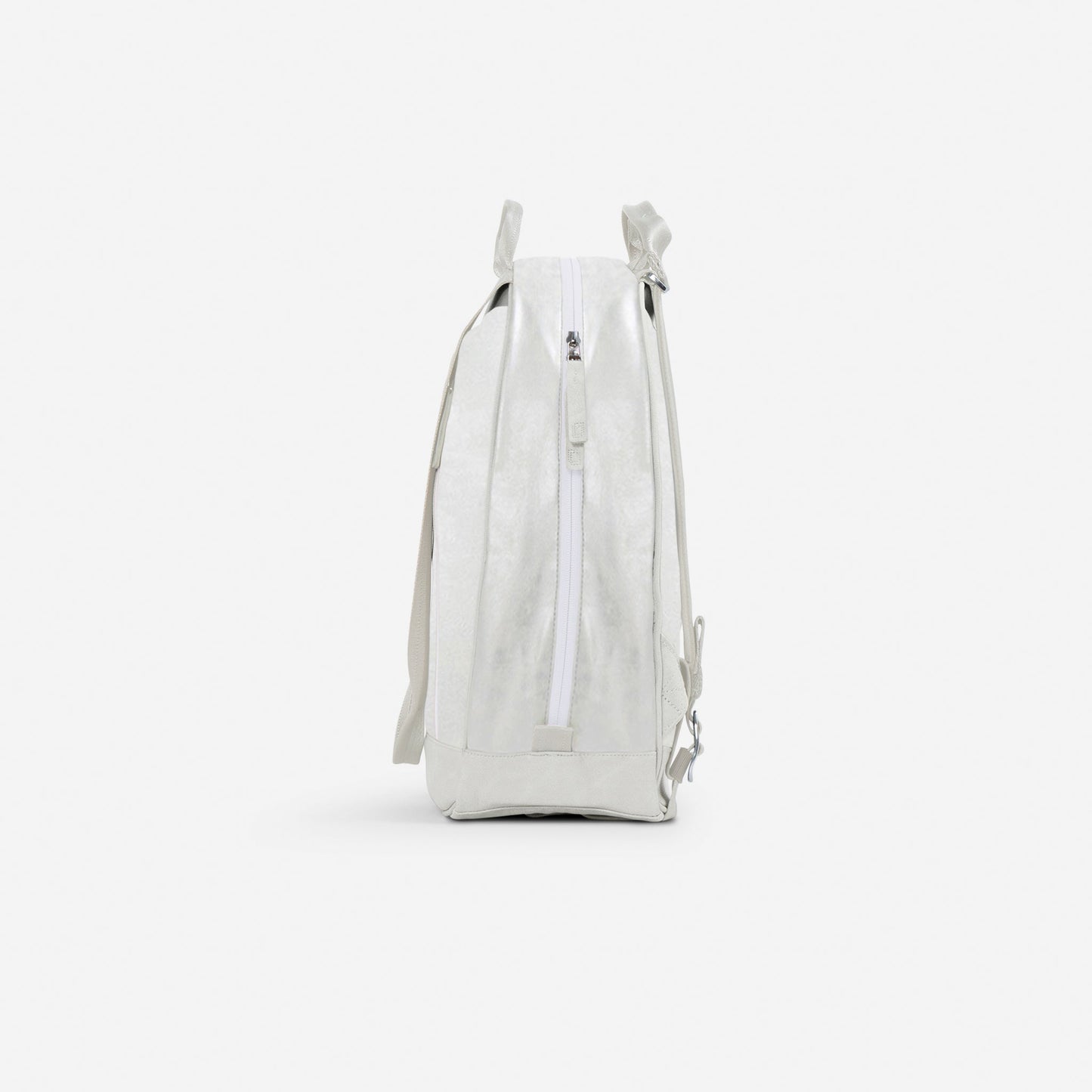 White Doubletake tennis backpack on a white background