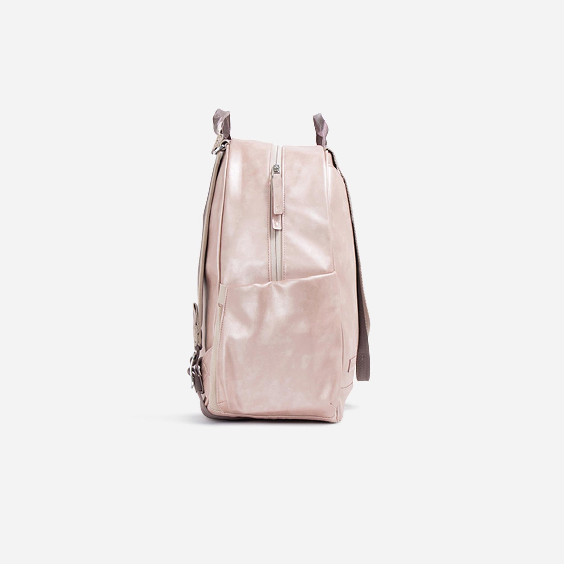Pink  Doubletake tennis backpack on a light gray background