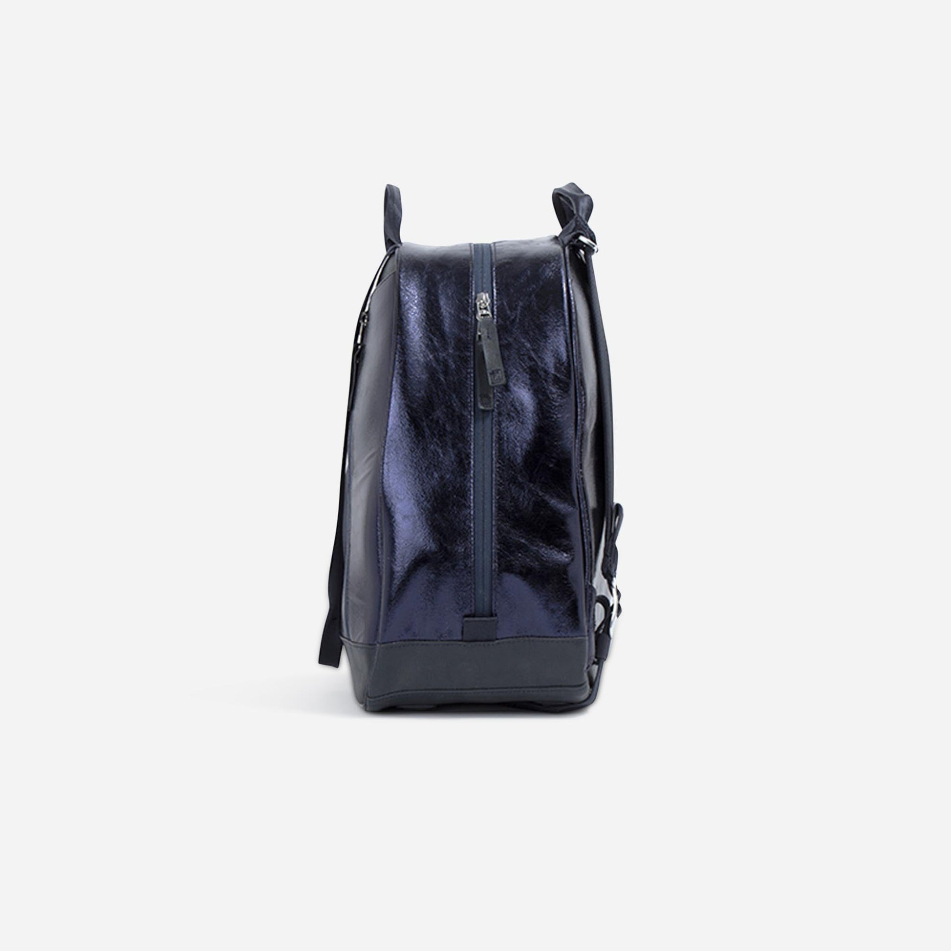Black  Doubletake tennis backpack on a light gray background