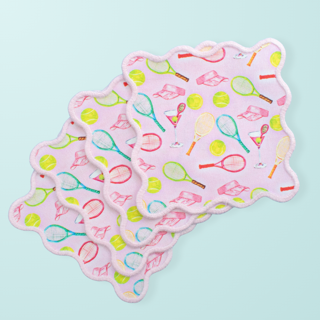 Tennis Pattern Cocktail Squares