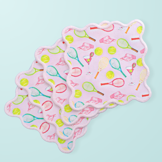 Tennis Pattern Cocktail Squares