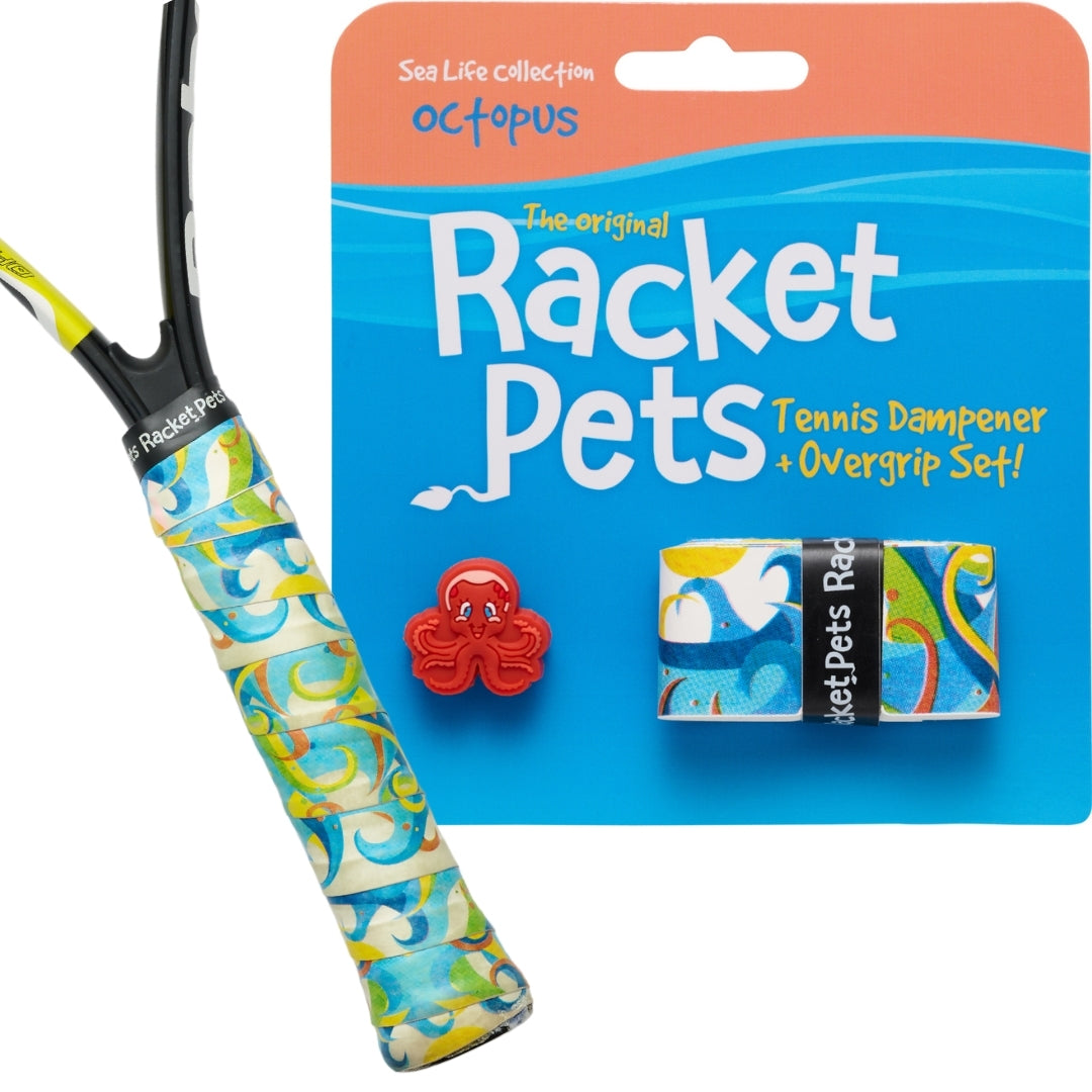 Racket Pets tennis racket with packaging on a white background