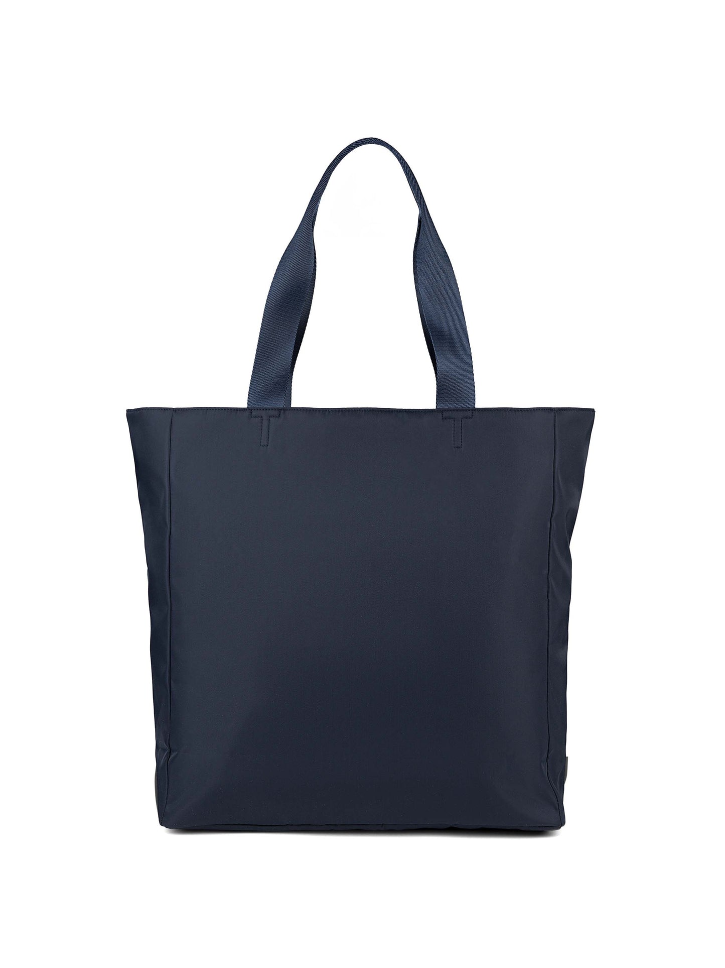 Navy blue tote bag on a white background