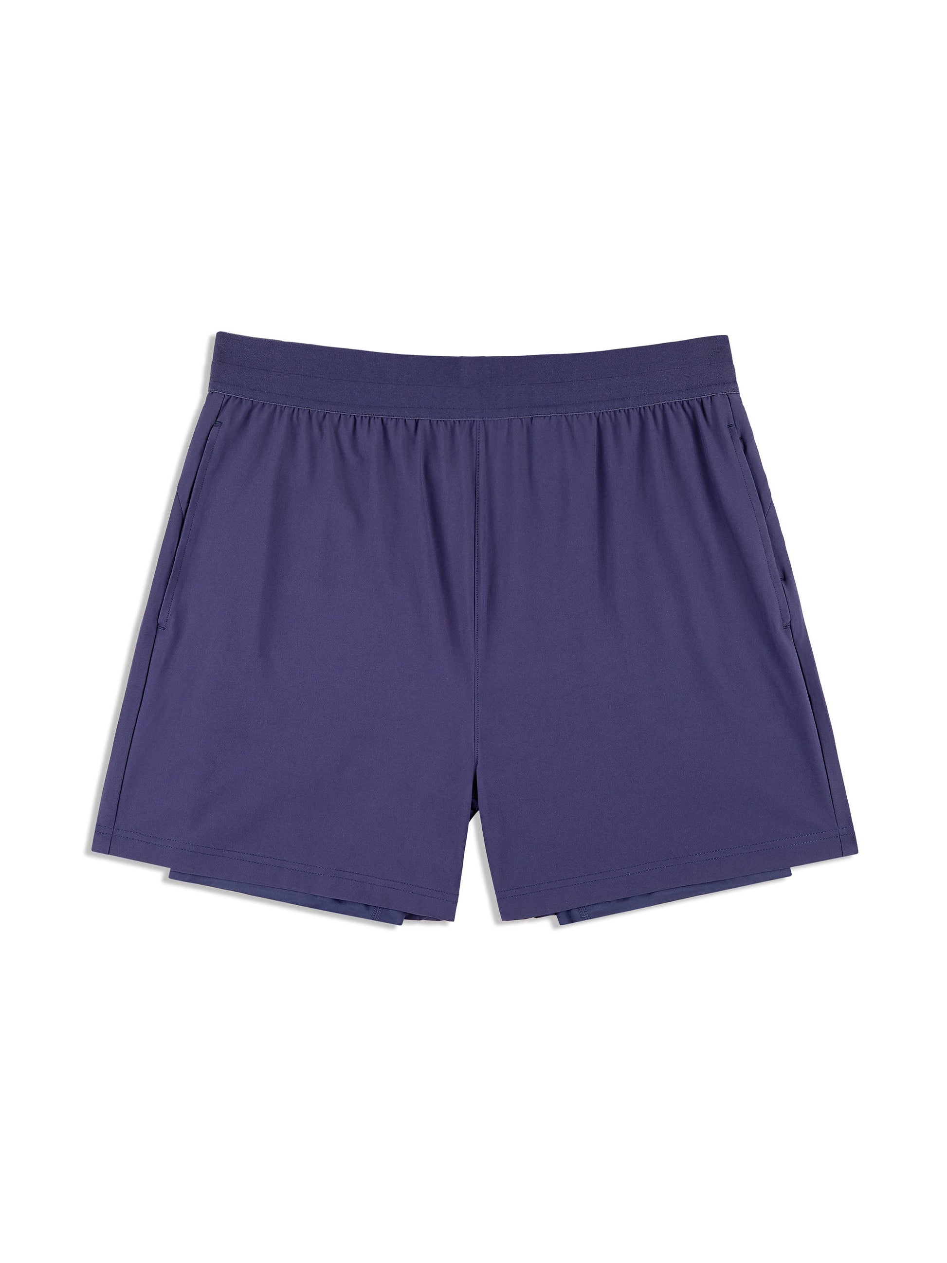 Purple shorts on a white background