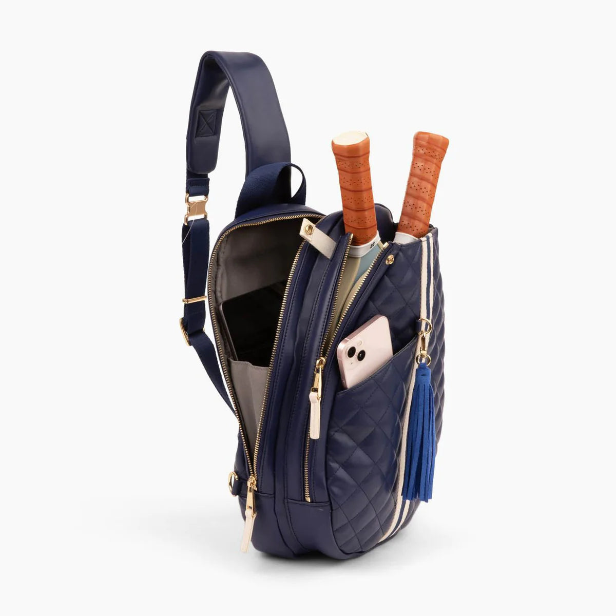 Trelle Ace & Carry pickleball and tennis bag in navy on TennisDuJour.com