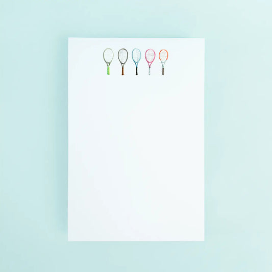 Tennis-themed notepad by Taylor Paladino on Tennis DuJour.