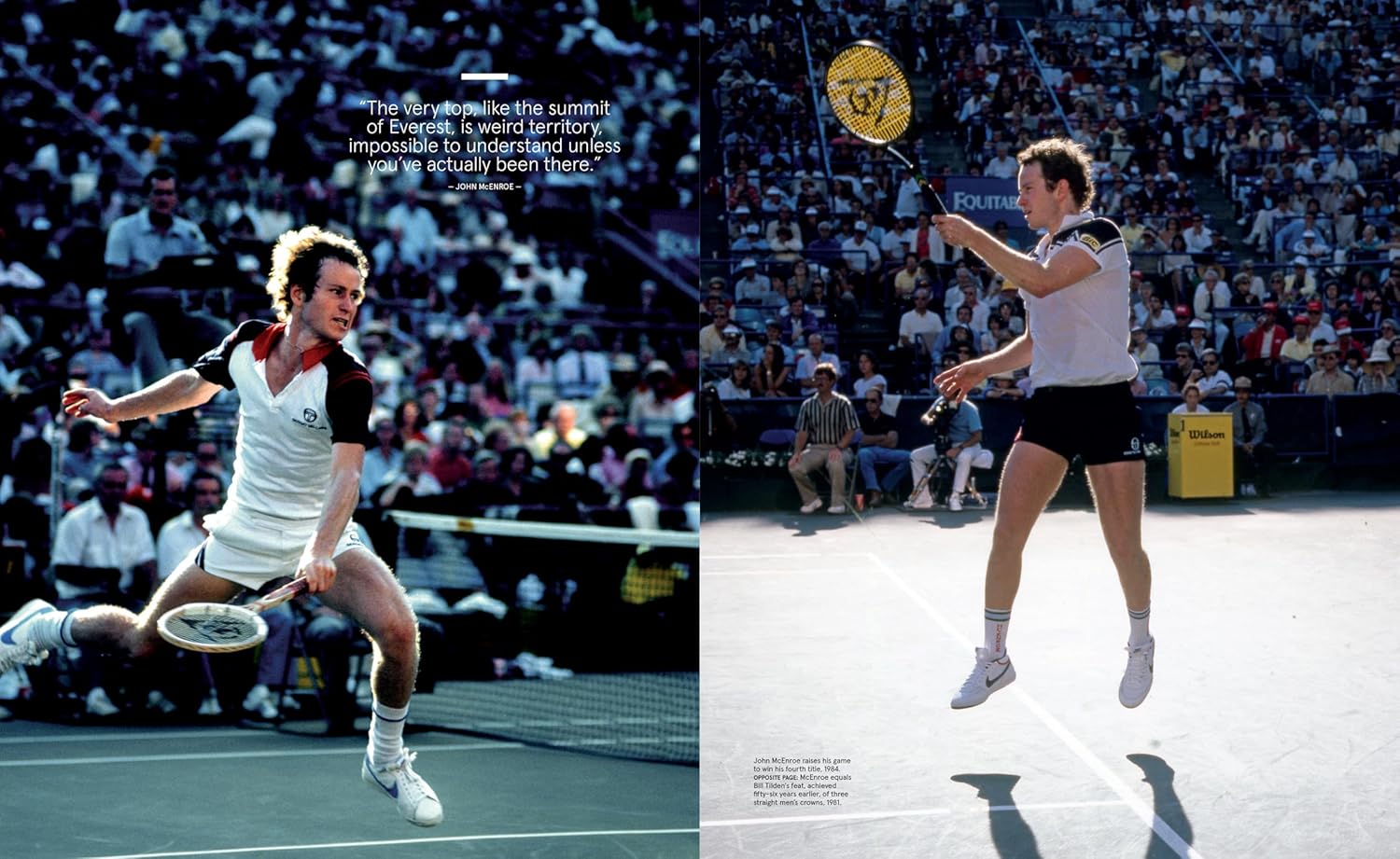 US Open 50 Years of Championship Tennis Book Inside Page - McEnroe on TennisDuJour.com