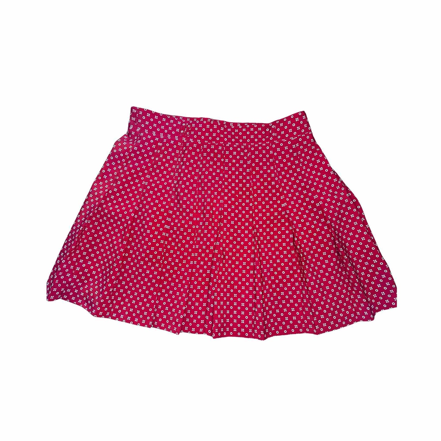 Vintage red tennis skirt with white polka dots