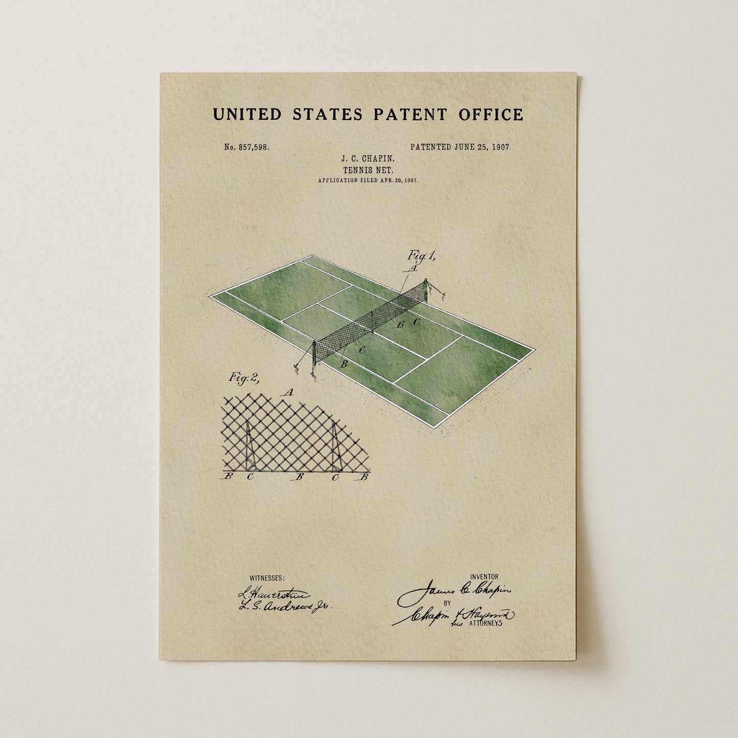 Tennis Court Patent