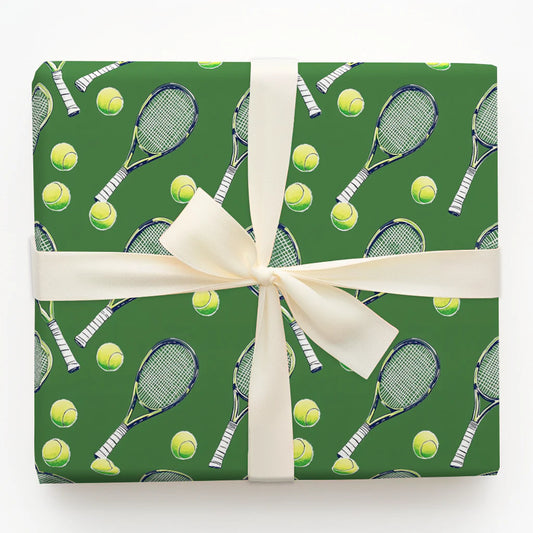 Emerald Ace Tennis WRapping paper by Aspen & Arlo on TennisDuJour.com