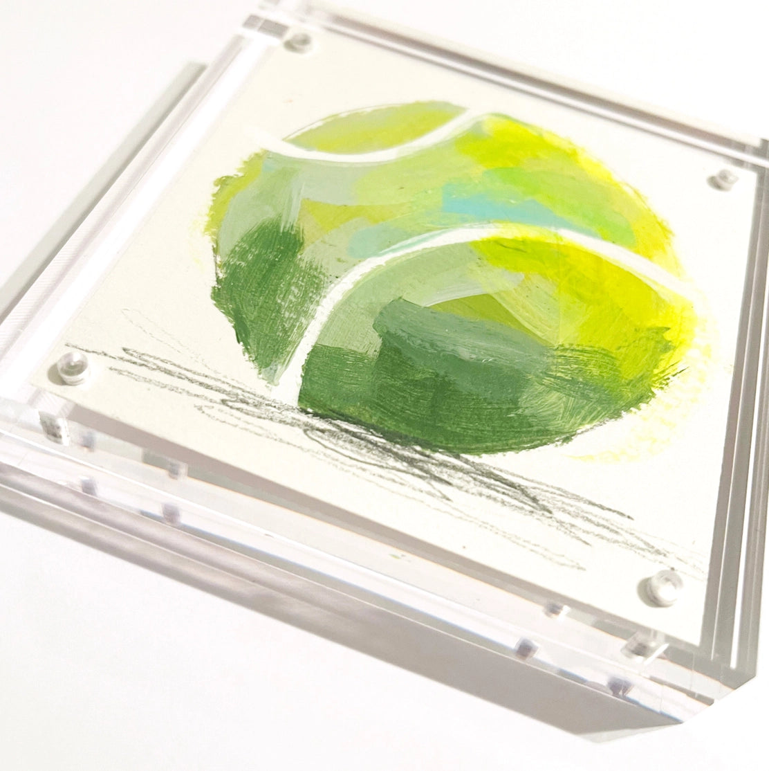 Original Tennis Ball Framed Painting