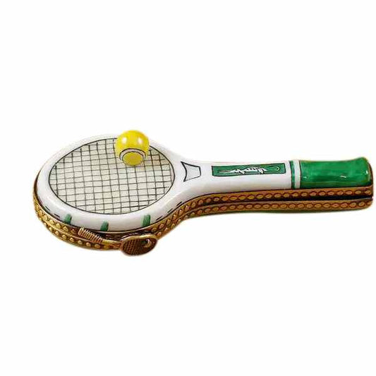 Rochard Hand-Painted Porcelain Tennis Racquet Limoges Box